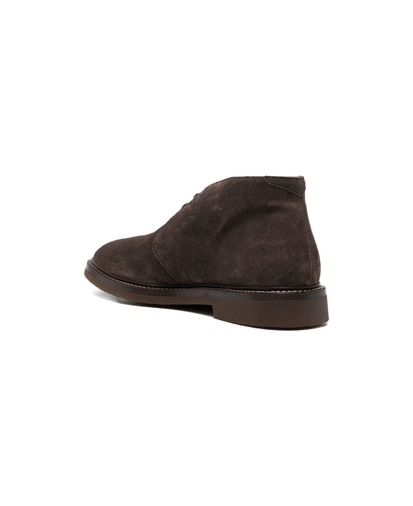 Brunello Cucinelli Suede Lace-up Ankle Boots