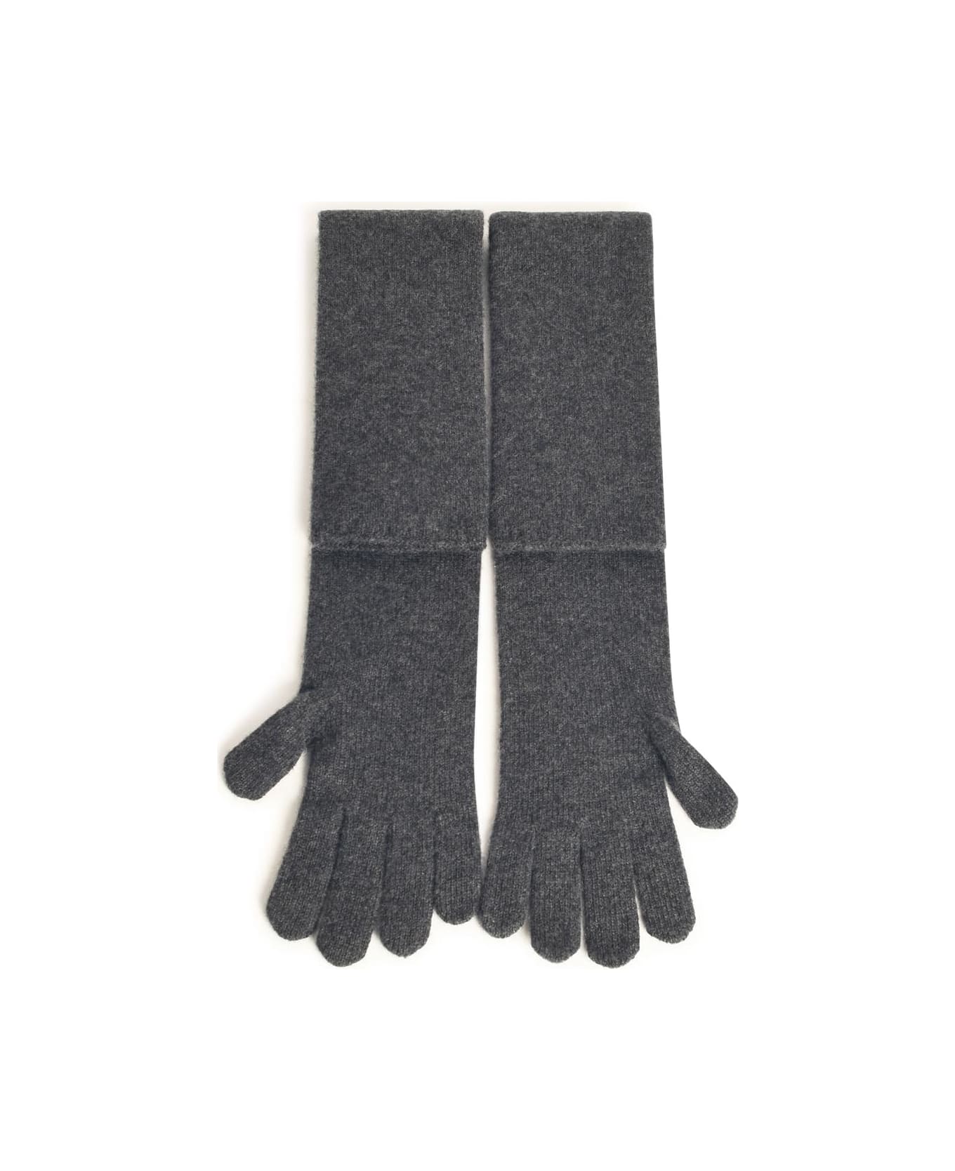 Max Mara 'timor' Grey Cashmere Gloves - Grey