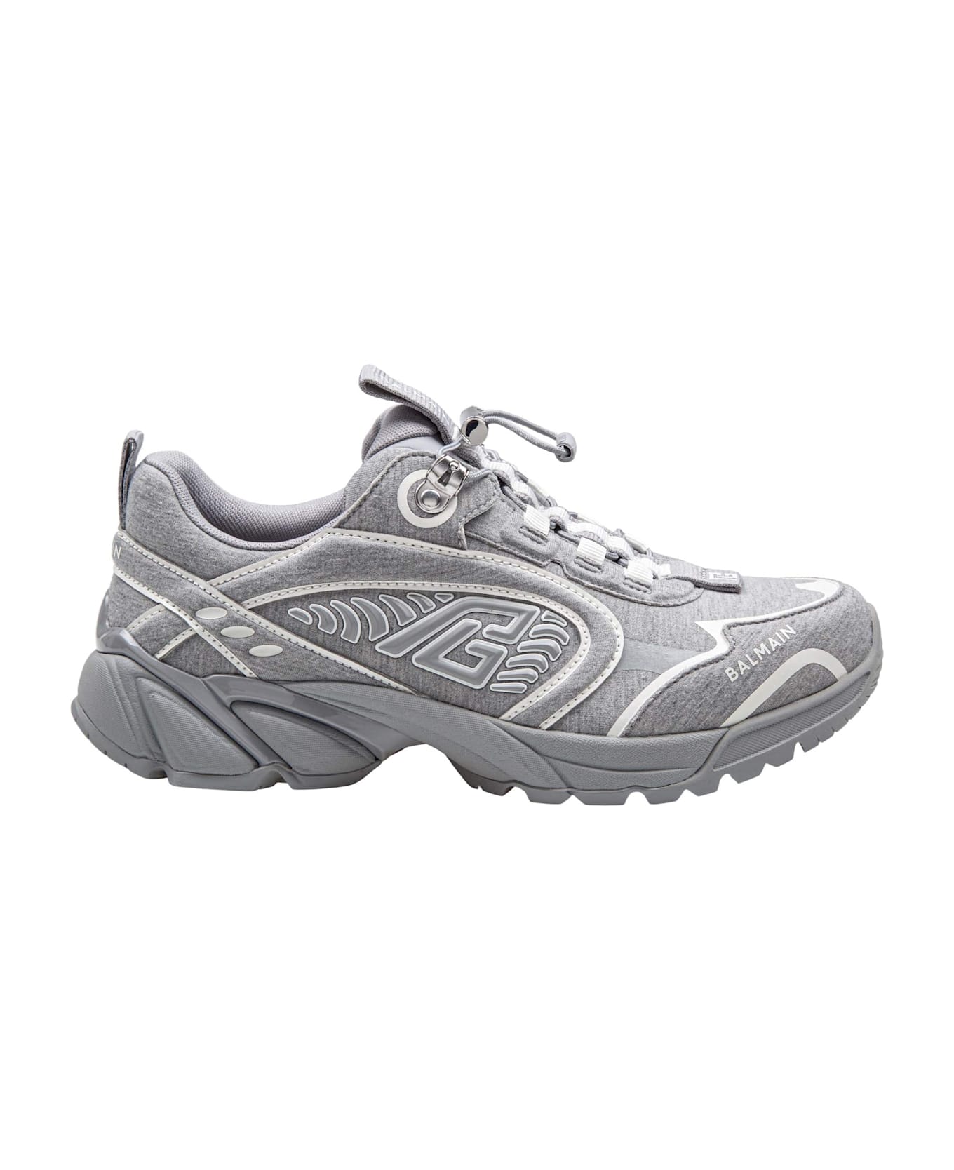 Balmain Cosmic Dust Pile Sneakers Color Grey/white - Grey/White