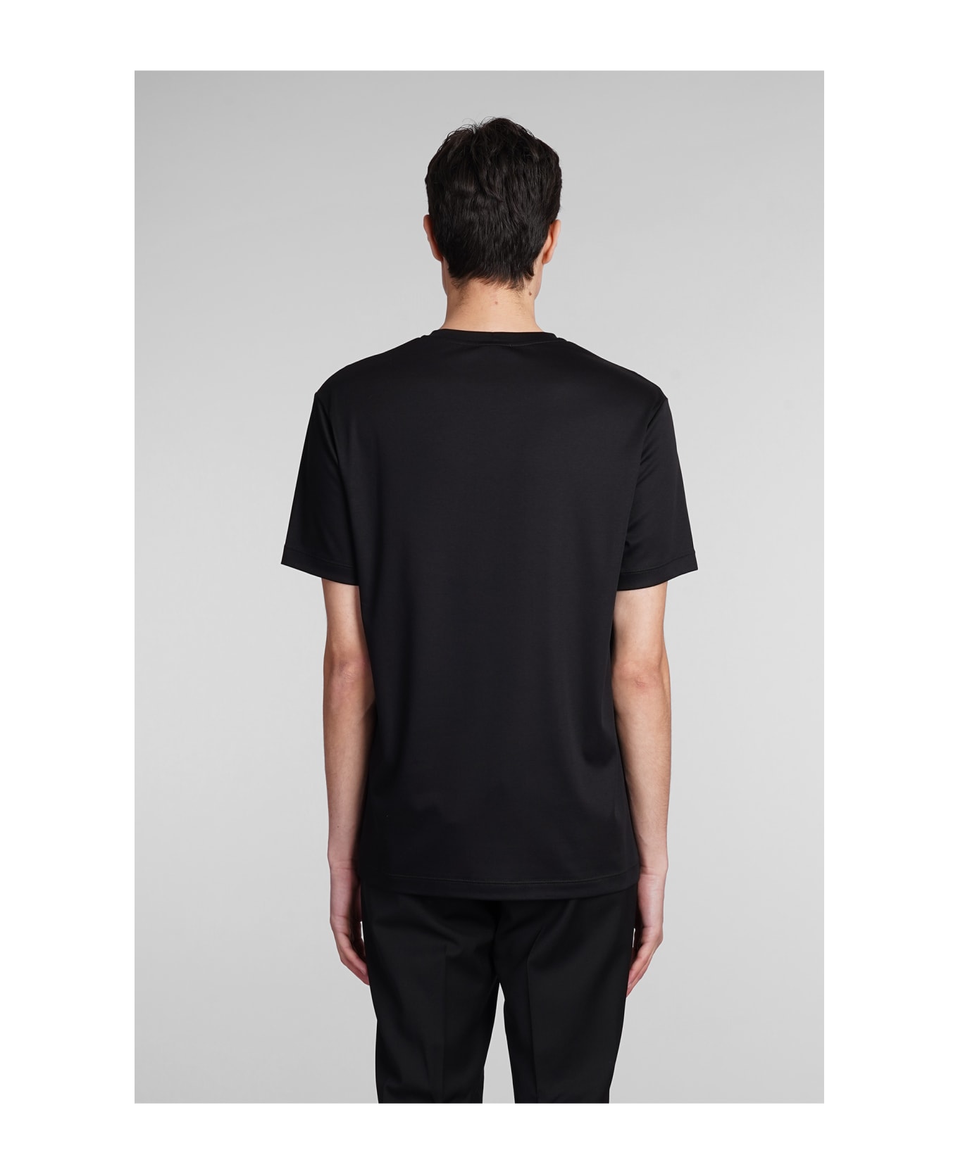 Giorgio Armani T-shirt In Black Cotton - black シャツ