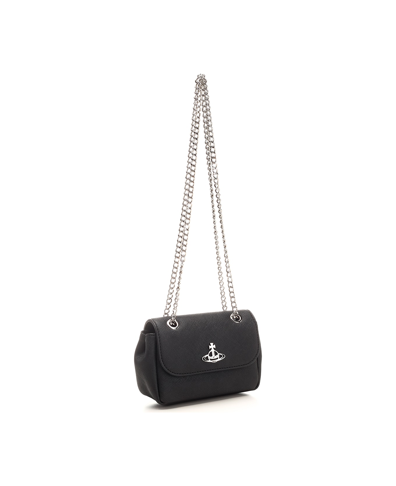 Vivienne Westwood Shoulder Bag With Chain - Nero