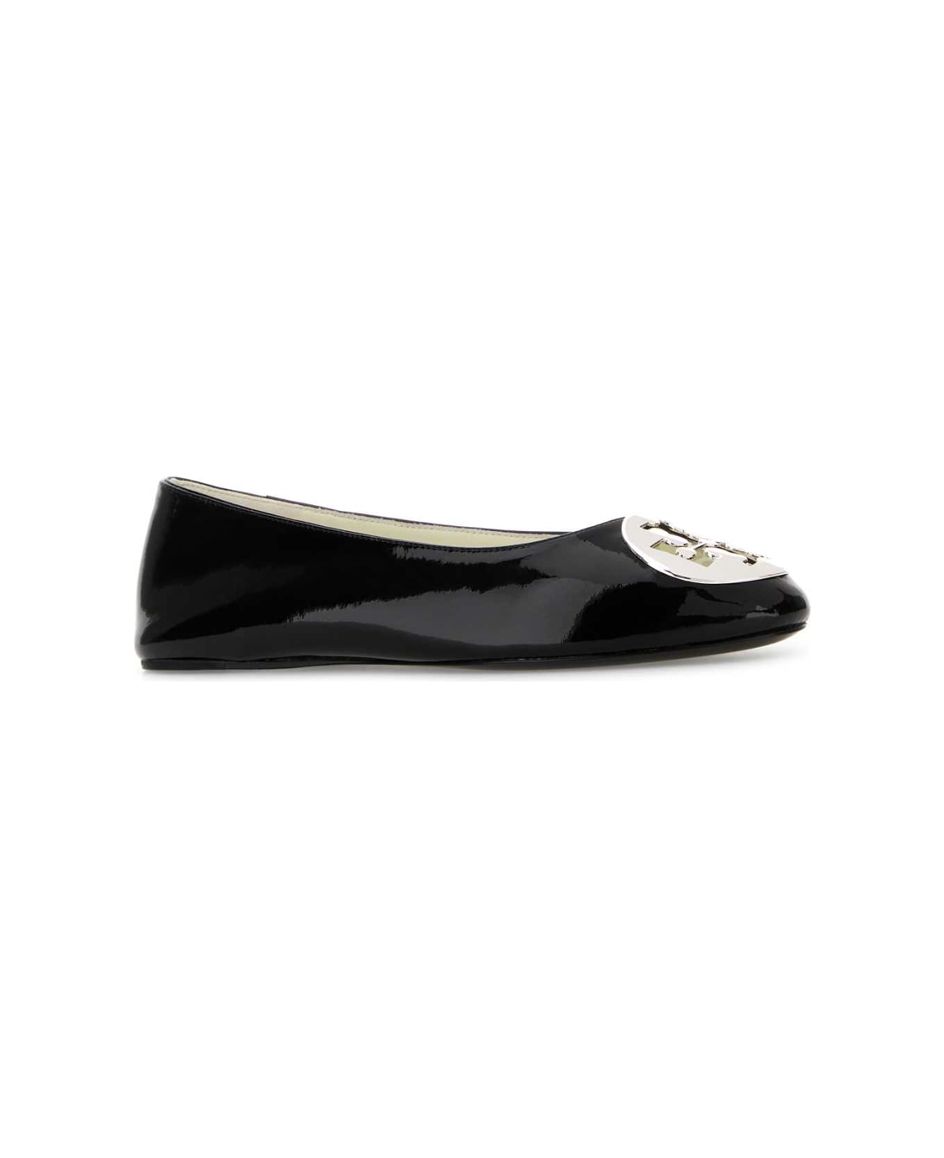Tory Burch Black Leather Reva Ballerinas - 006