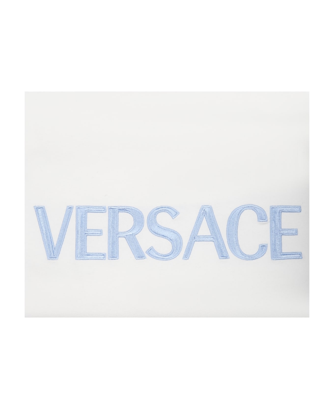 Versace Light Blue Blanket For Baby Boy With Baroque Print - Light Blue アクセサリー＆ギフト