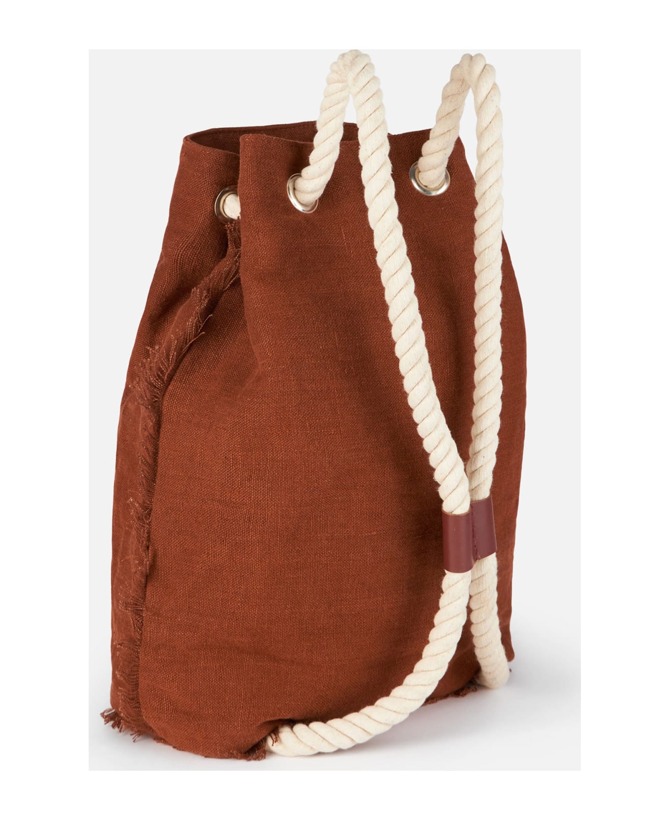 MC2 Saint Barth Brown Boat Linen Backpack - BROWN