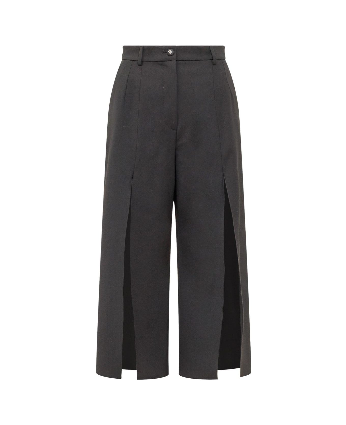 Dolce & Gabbana High-waisted Front Slit Trousers - Nero