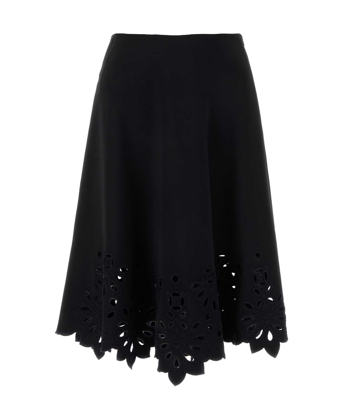 Ermanno Scervino Black Cady Skirt - BLACK