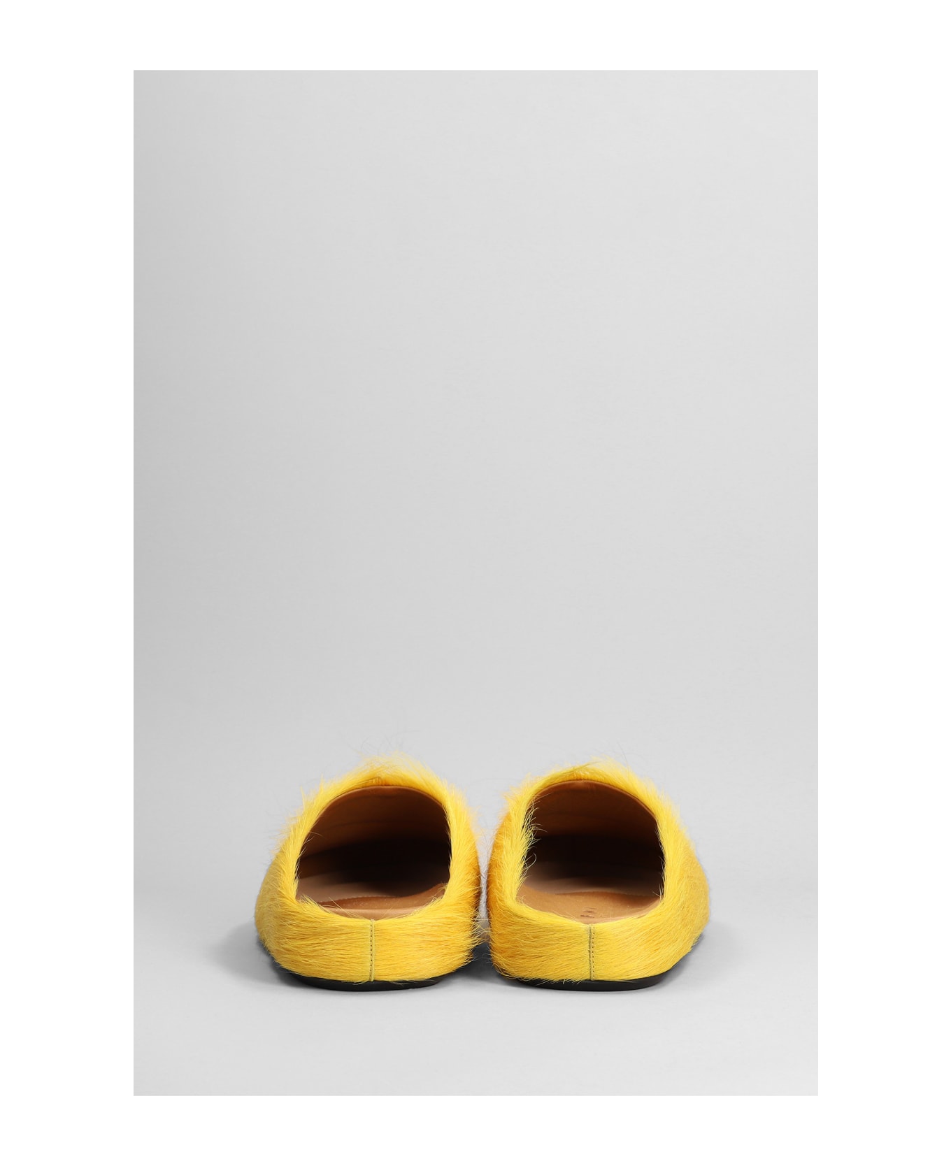 Marni Slipper-mule In Yellow Leather - yellow