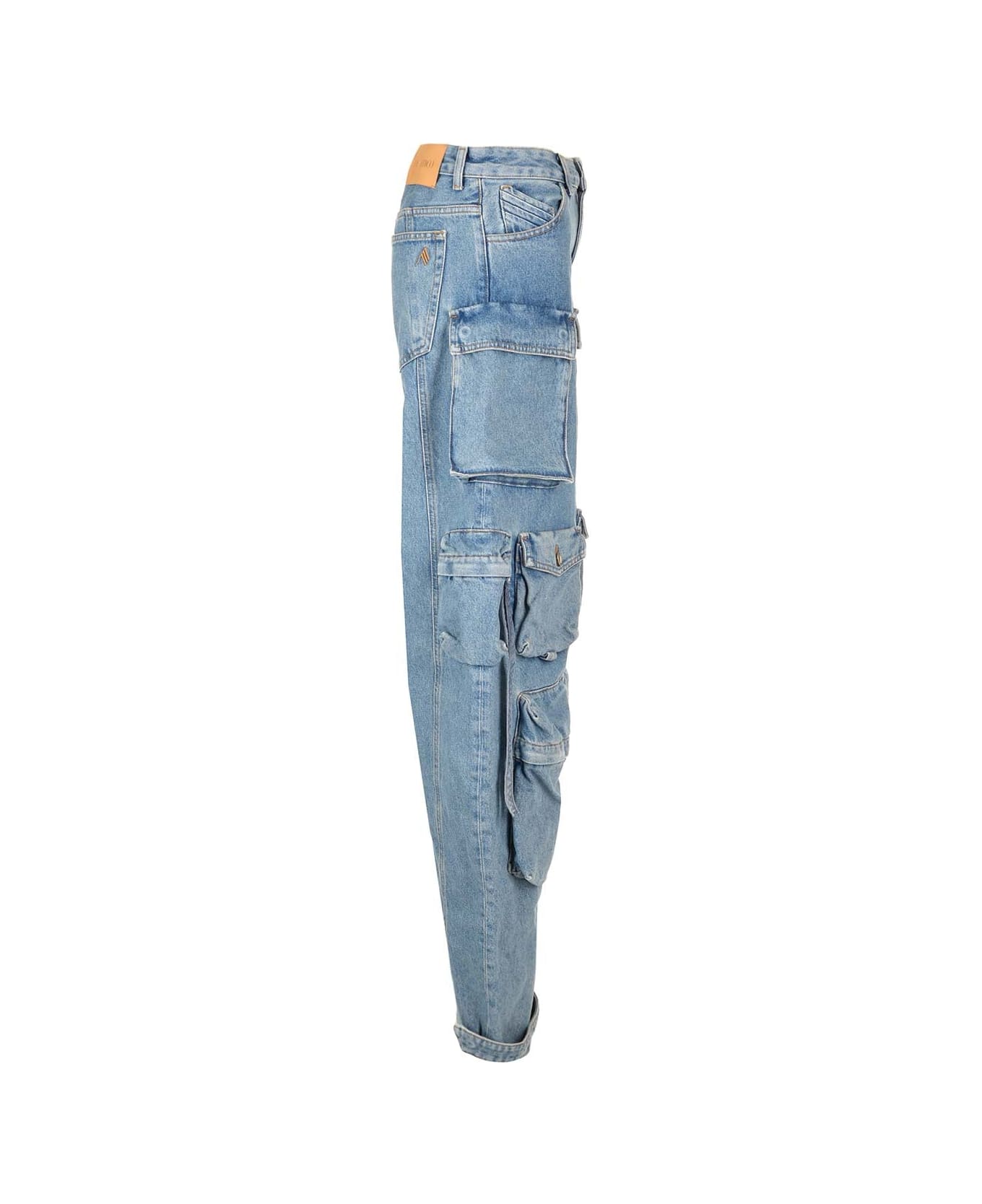 The Attico ''fern'' Multi-pocket Jeans - Light blue