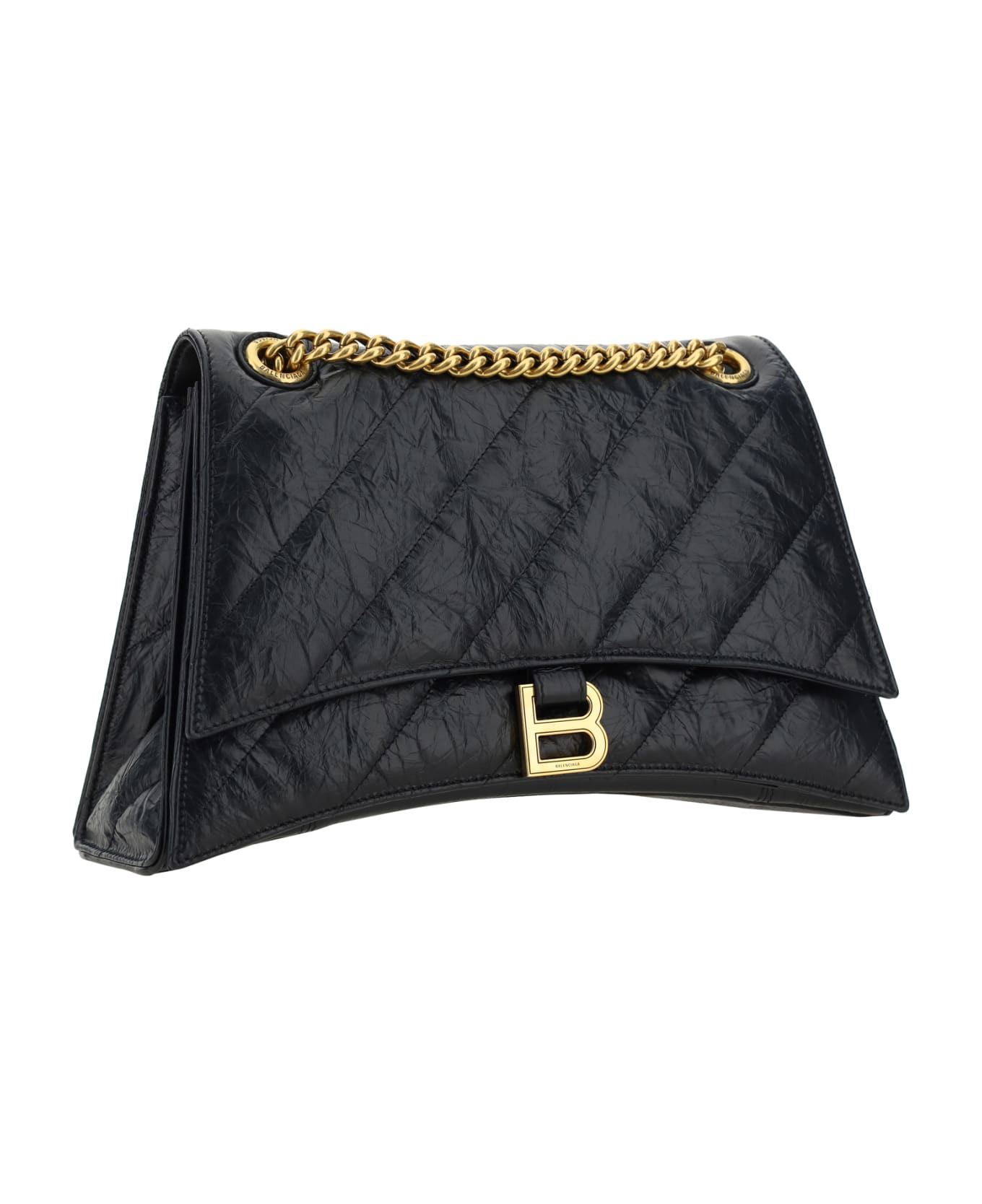 Balenciaga Crush Shoulder Bag - Black