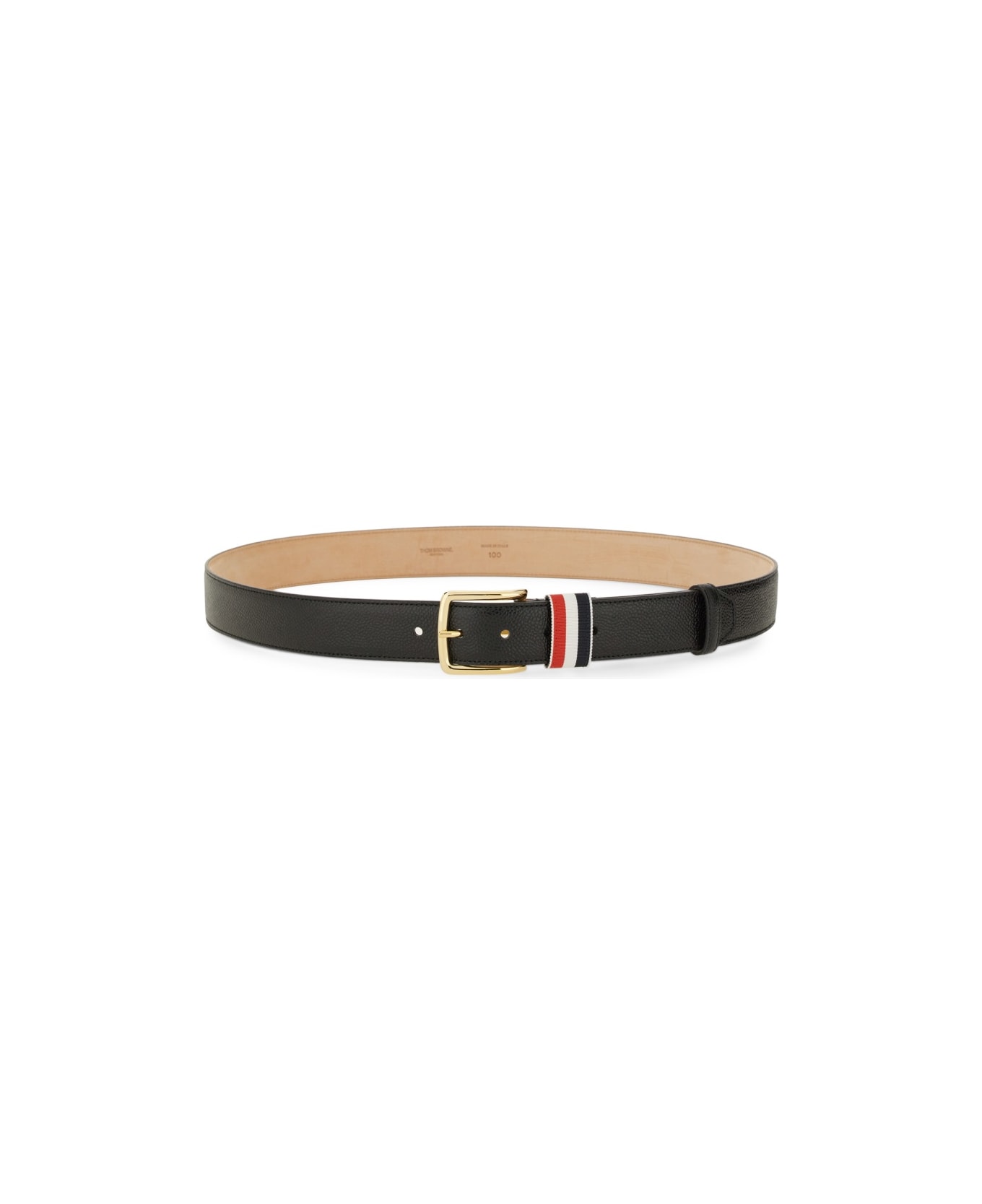 Thom Browne Belt With Rwb Loop - BLACK