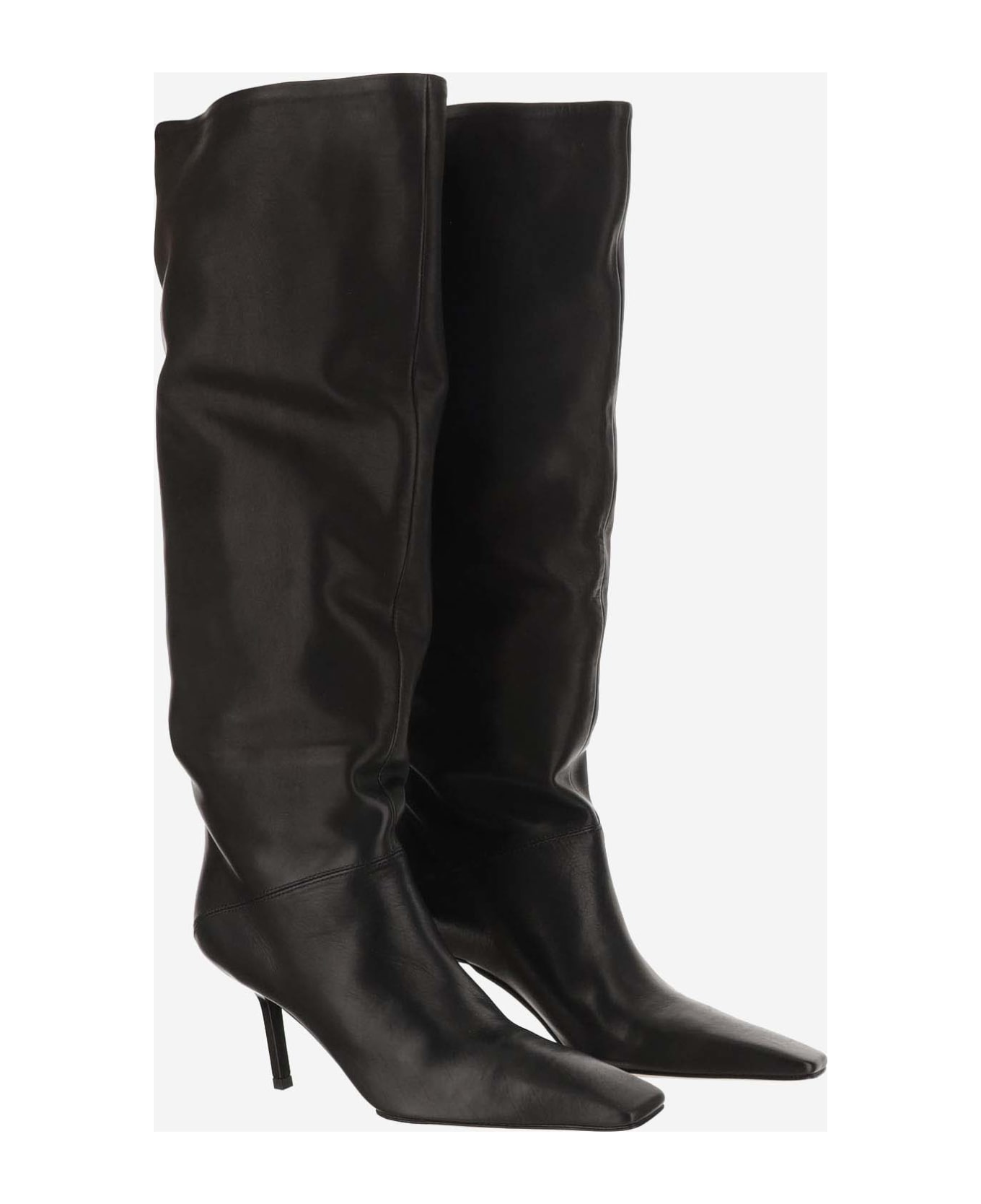 Armarium Orsola Leather High Boots - Black