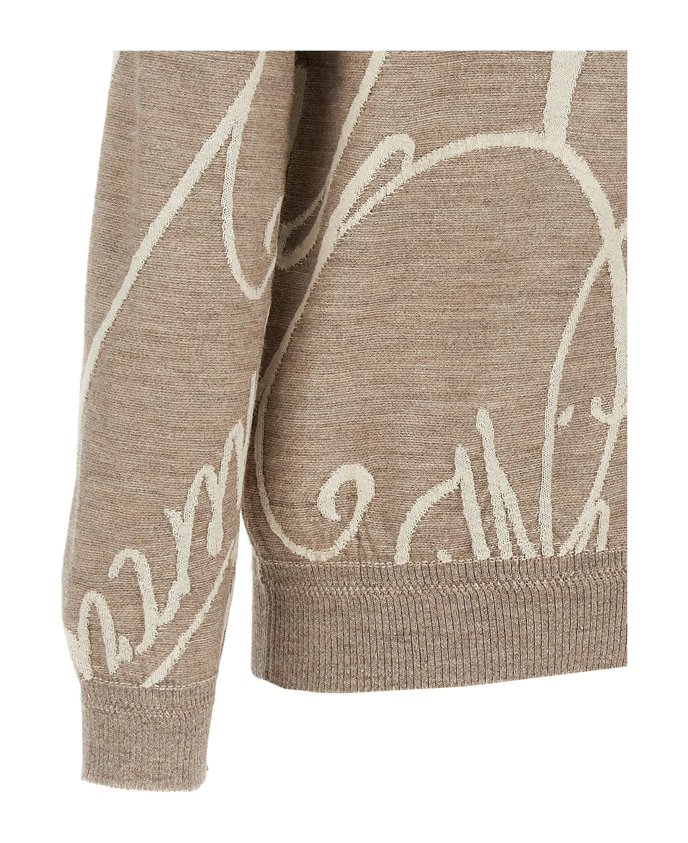 Berluti 'giant Scritto' Sweater - Beige