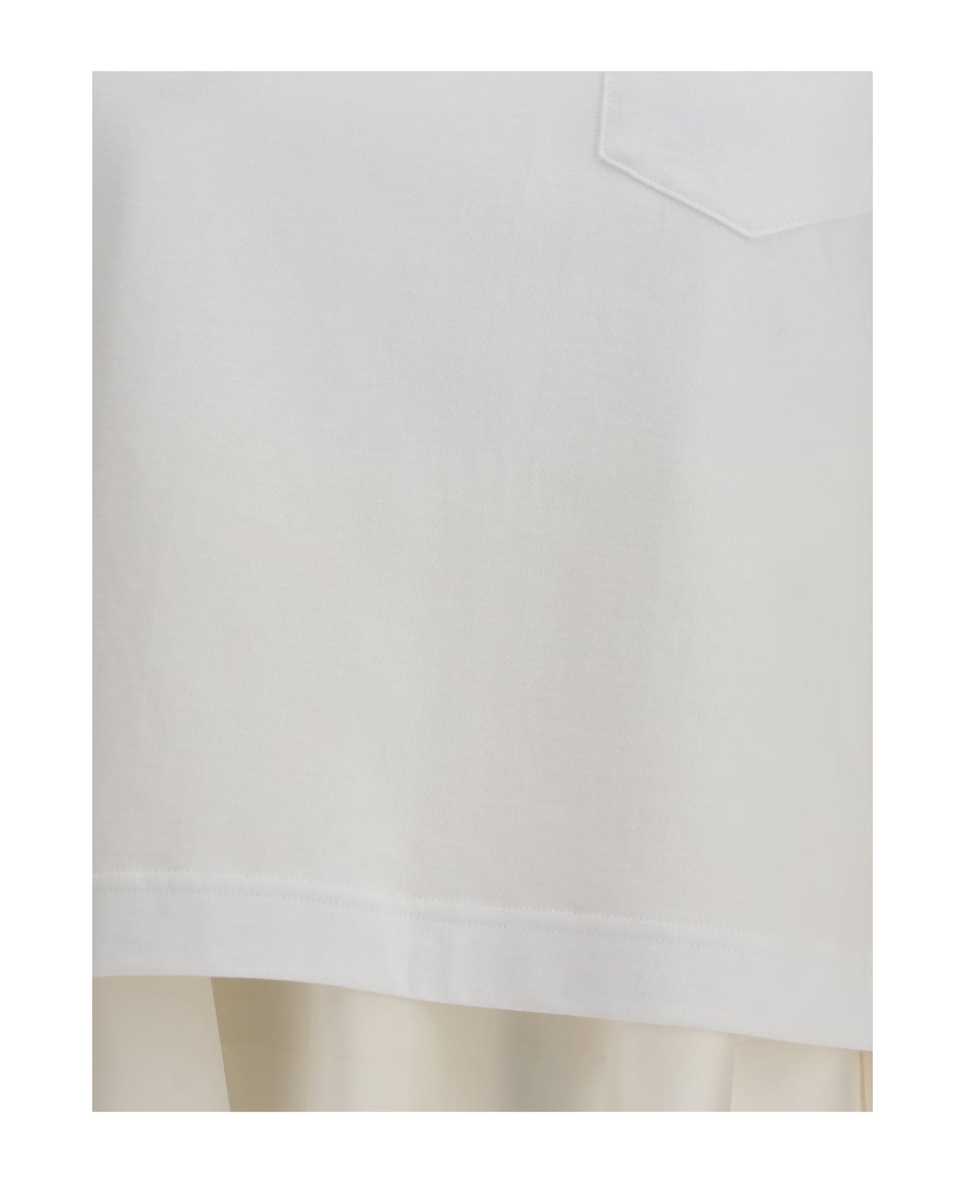 Sacai Jersey T-shirt With Polyester Detail
