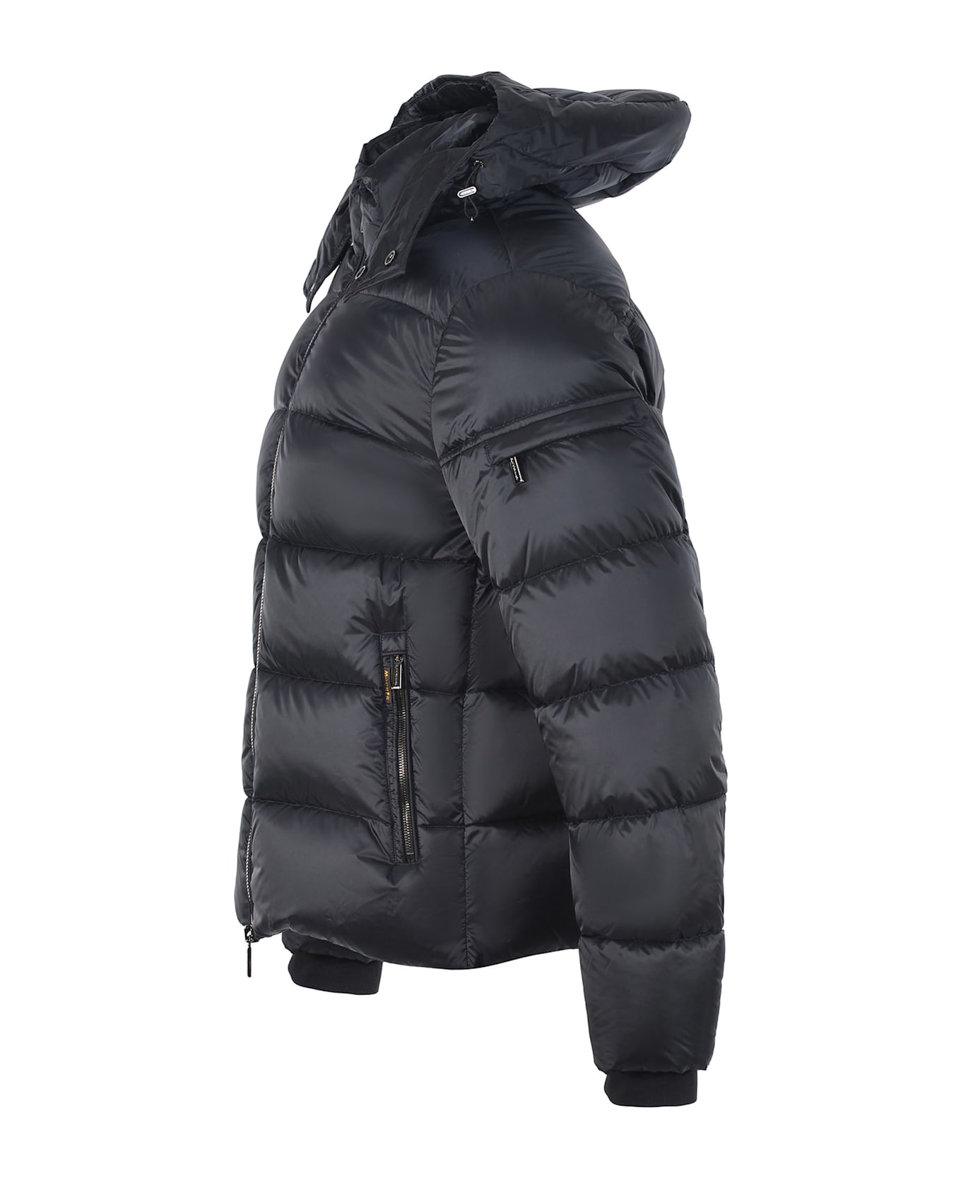 Moorer Down Jacket In Black Nylon - Black ダウンジャケット