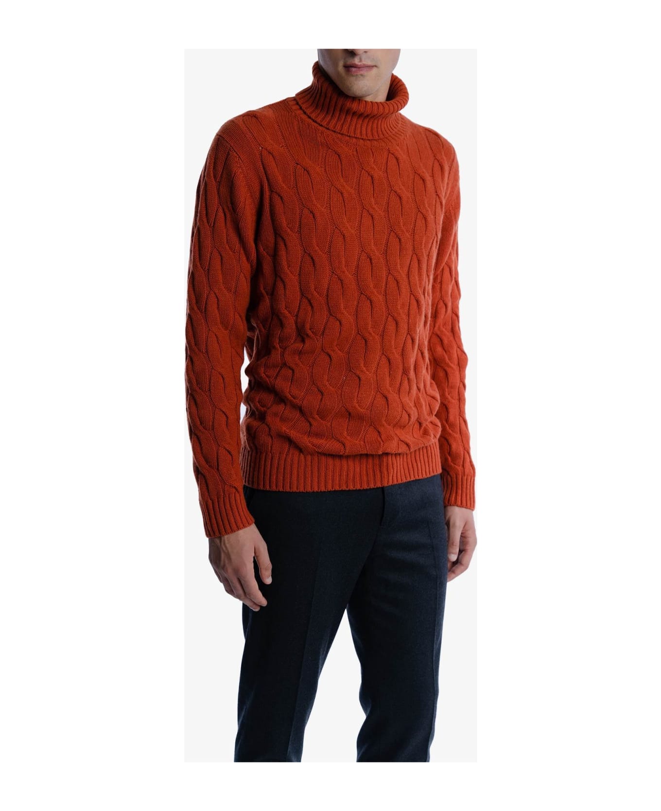 Larusmiani Turtleneck Sweater 'col Du Pillon' Sweater - FireBrick