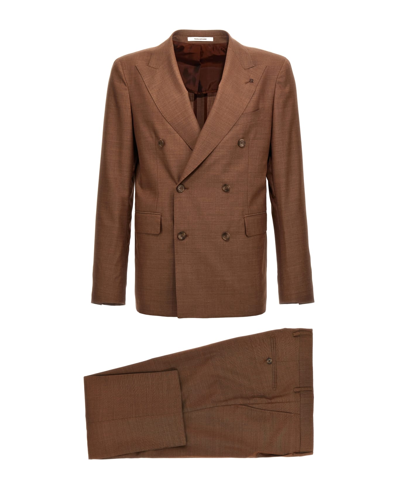 Tagliatore Wool Suit - Brown