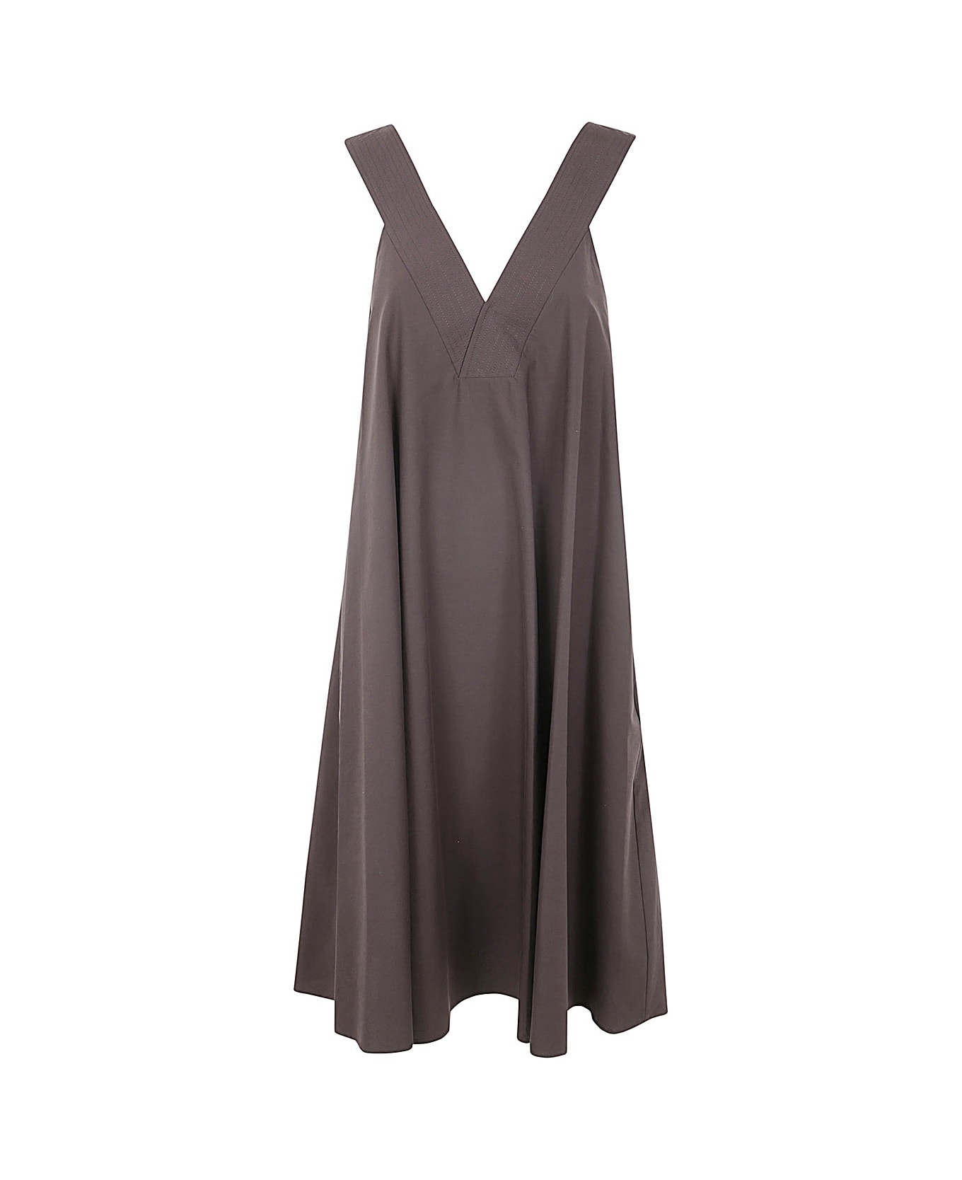 Parosh Knotted Mini Dress - Dark Brown