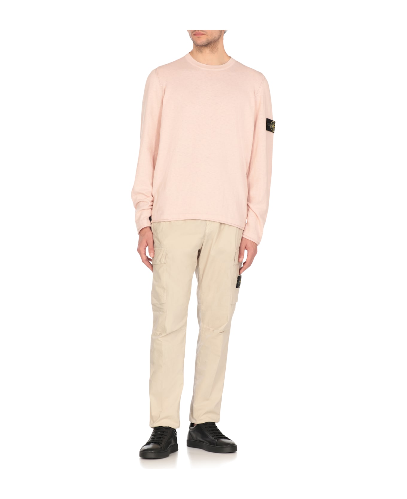 Stone Island Logoed Sweater - Rosa Antico