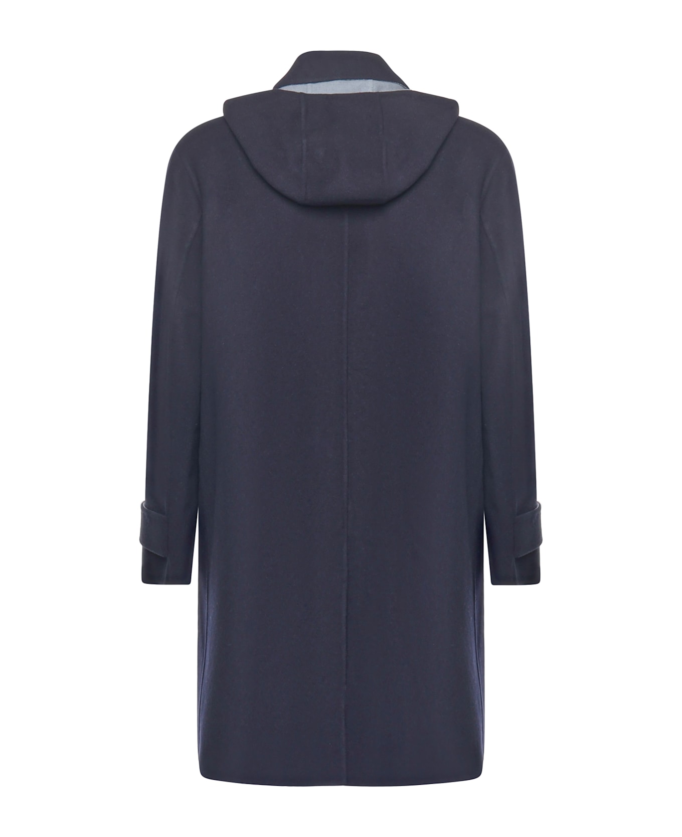 Eleventy Single-breasted Wool Coat - Blue