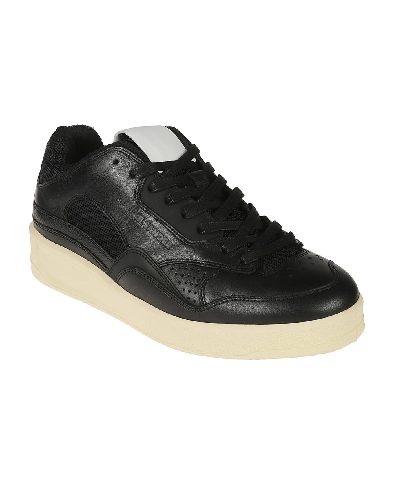 Jil Sander Mesh Paneled Sneakers - Black/Ecru