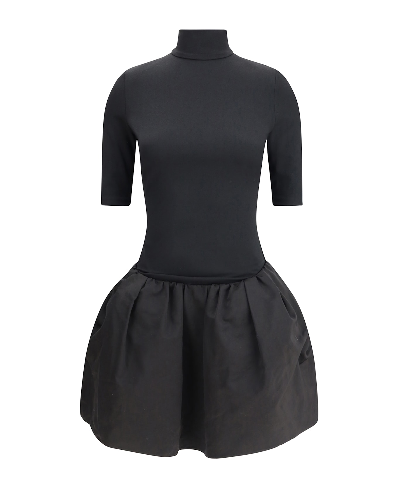 Magda Butrym High-neck Puff Skirt Mini Dress