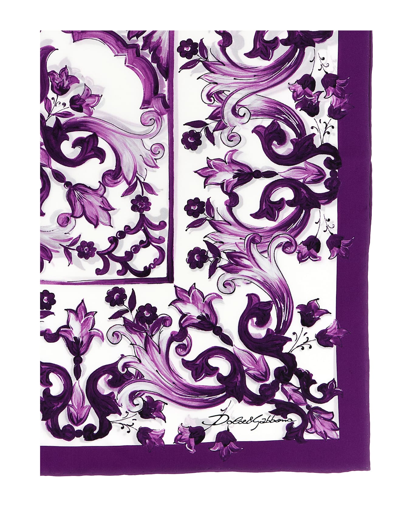 Dolce 
Gabbana 
maiolica
 Print Scarf - Purple