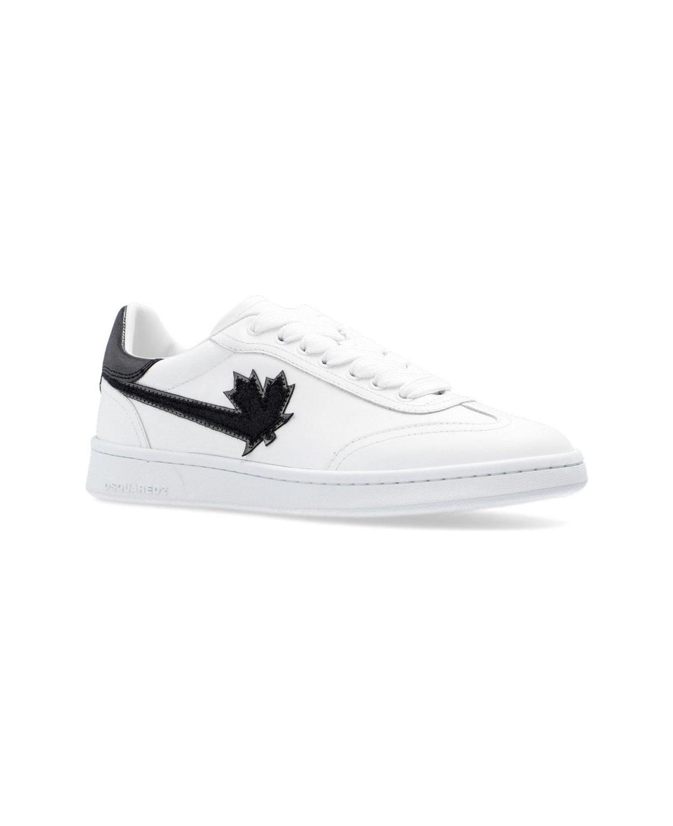 Dsquared2 Logo Patch Lace-up Sneakers - White