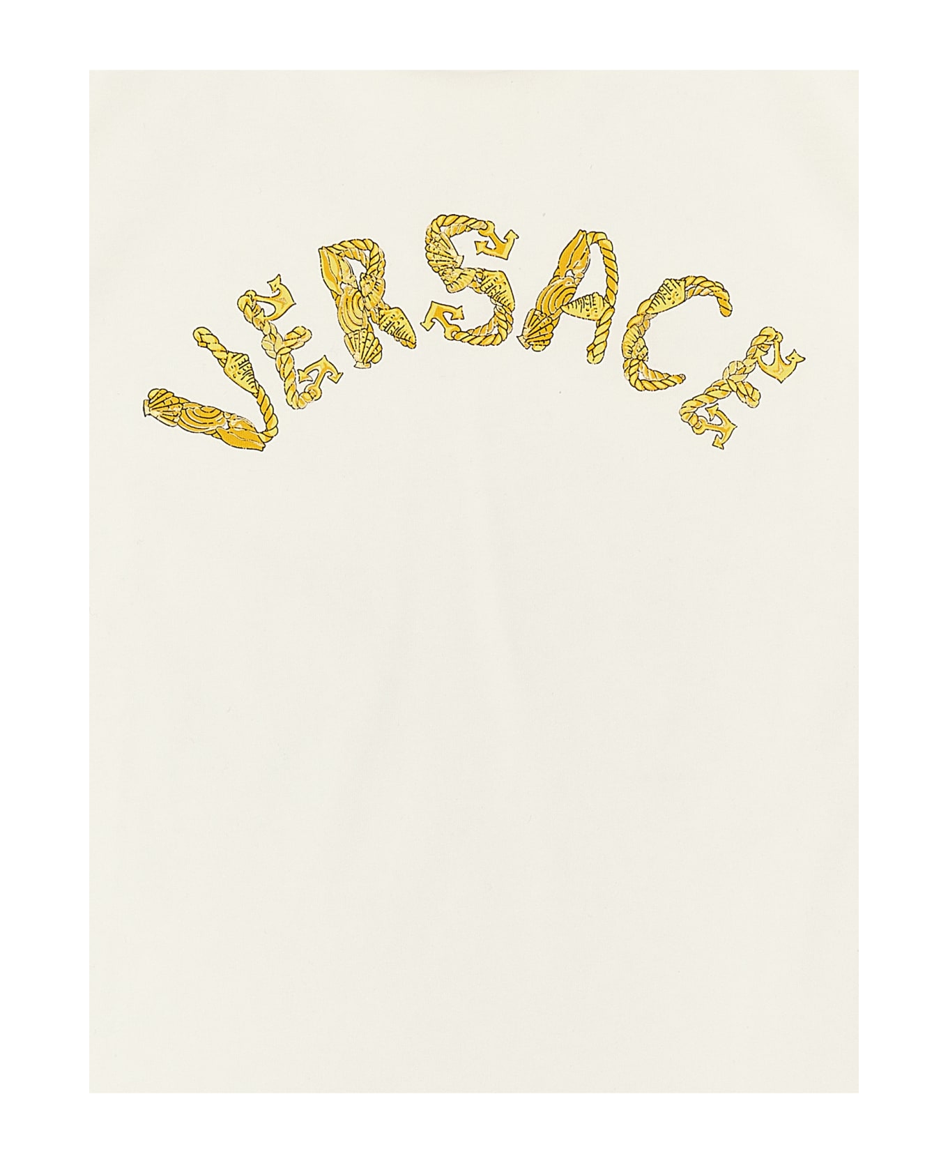 Versace La Vacanza Capsule Logo Print T-shirt - White