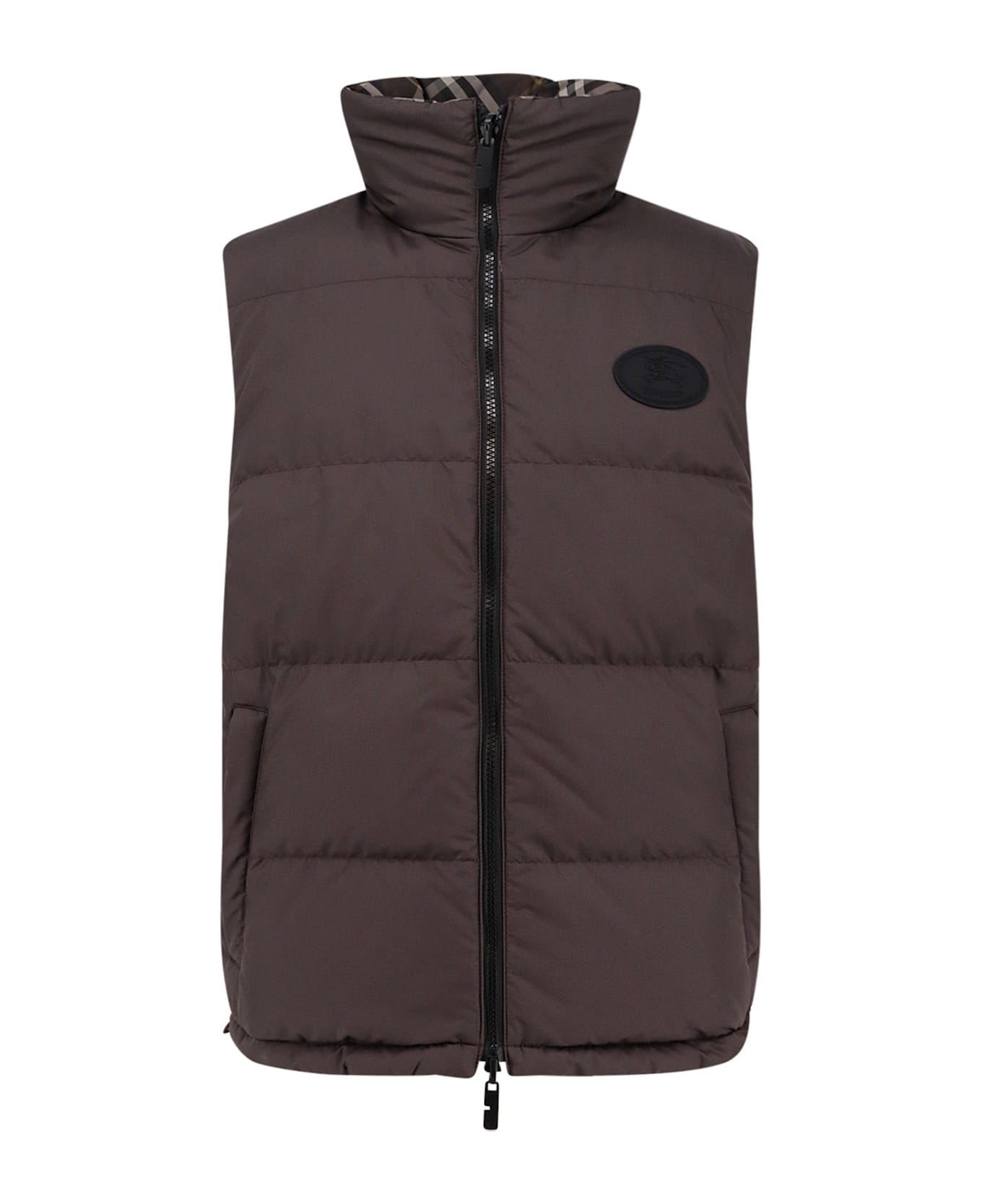 Burberry Snowshill Reversible Sleeveless Down Jacket - TRUFFLE IP CHECK
