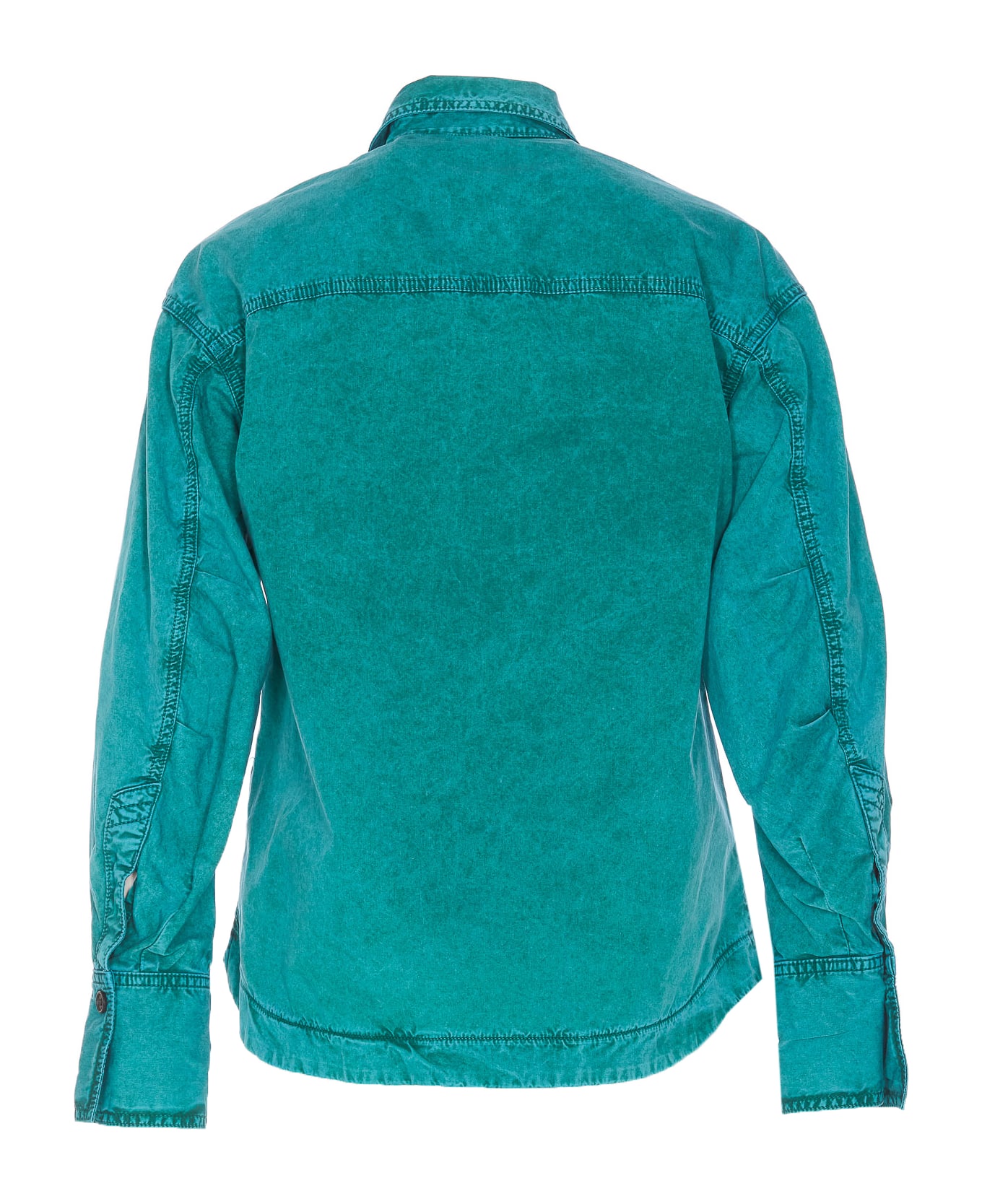 The Attico Logo Shirt Diana Jacket - Green