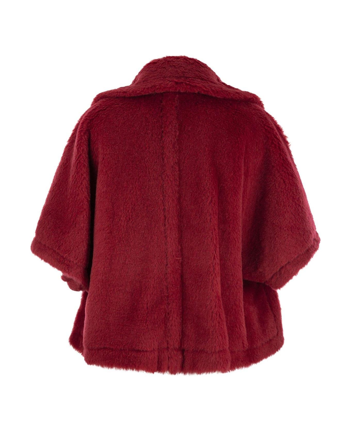 Max Mara Single-breasted Teddy Coat - Red