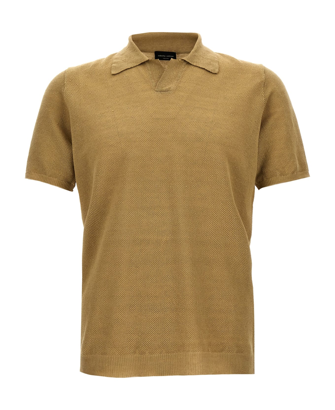 Roberto Collina Knitted Polo Shirt - Beige