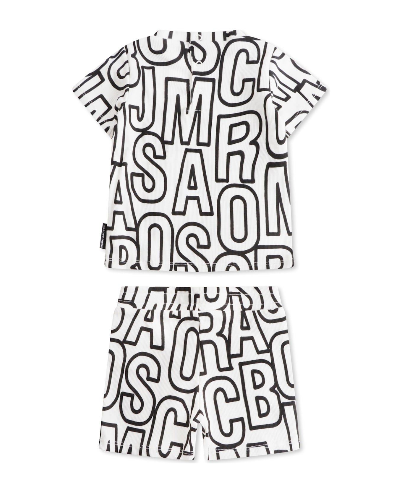 Marc Jacobs Ivory Suit For Babykids With Logo - Ivory