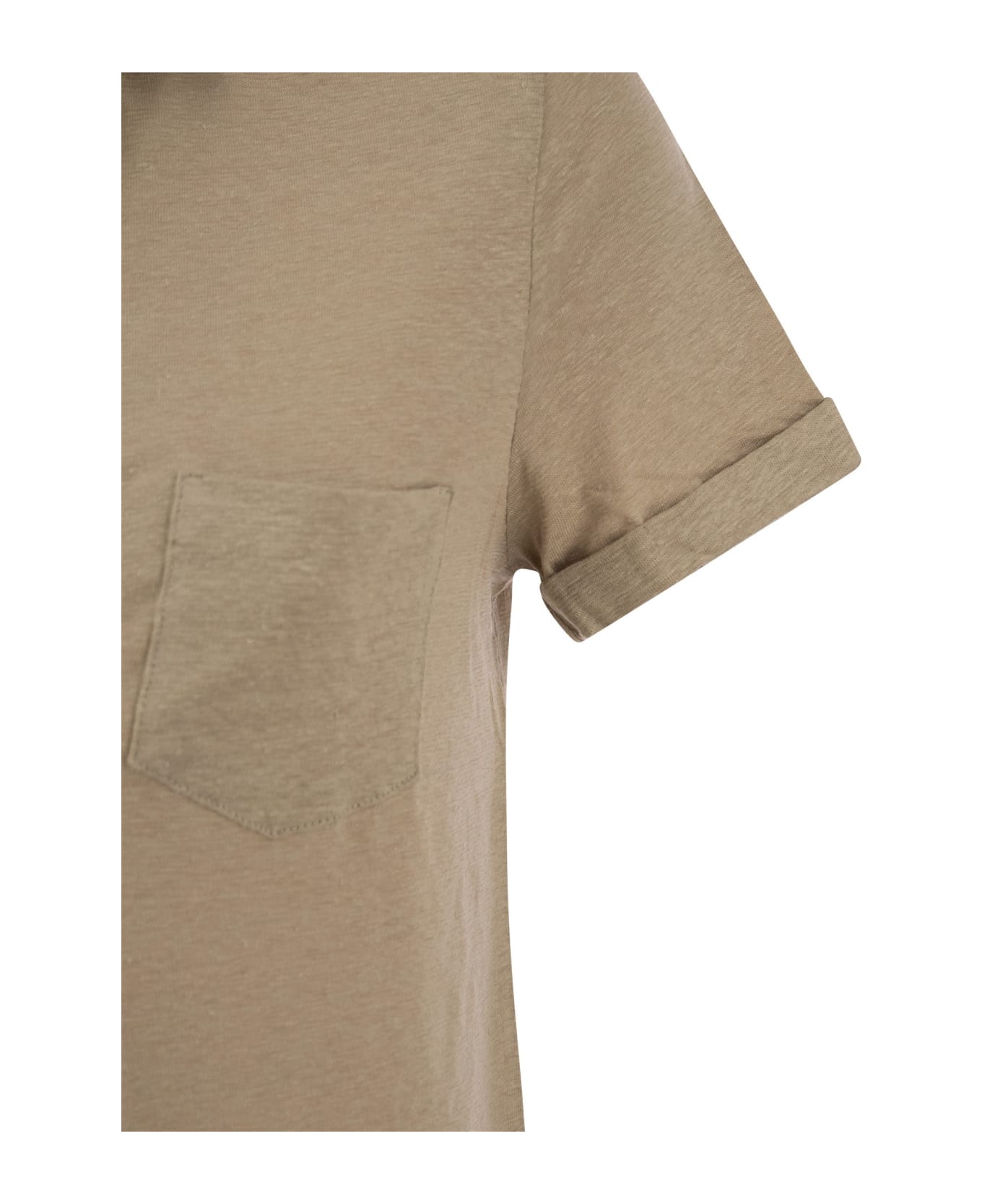 Majestic Filatures Short-sleeved Linen Polo Shirt - Sand