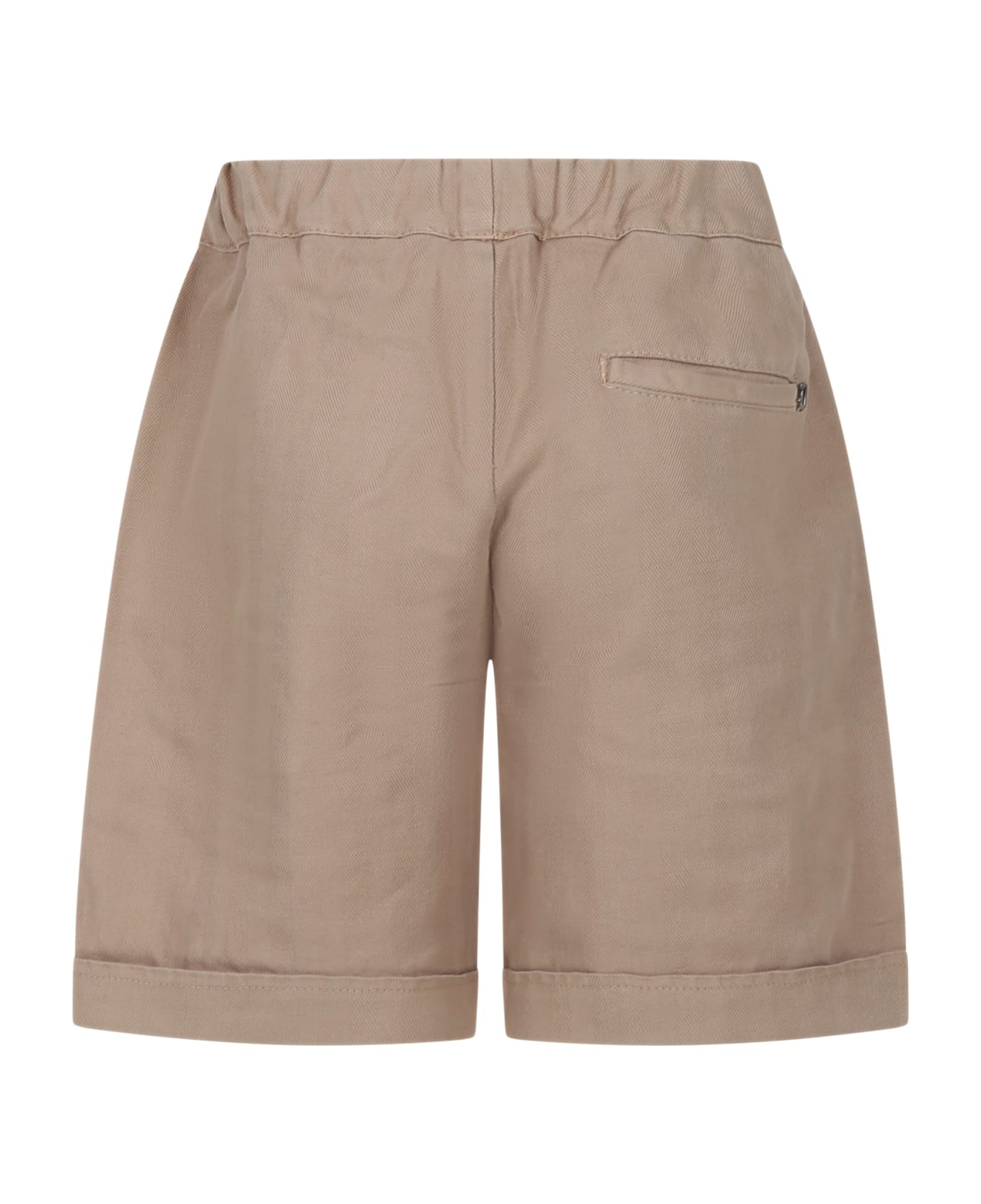 Dondup Beige Shorts For Boy With Logo - Brown ボトムス