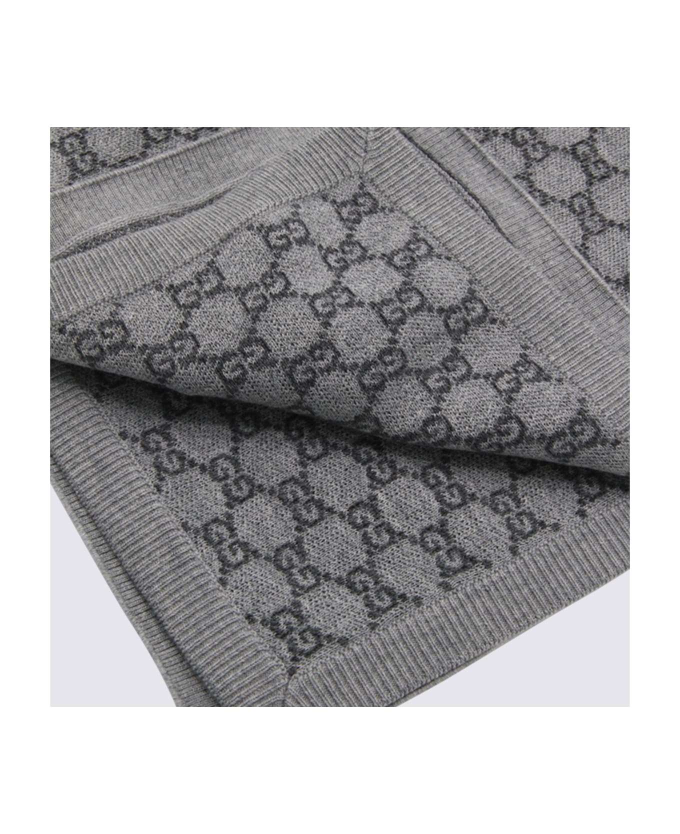 Gucci Grey Wool Scarves - GRAPHITE
