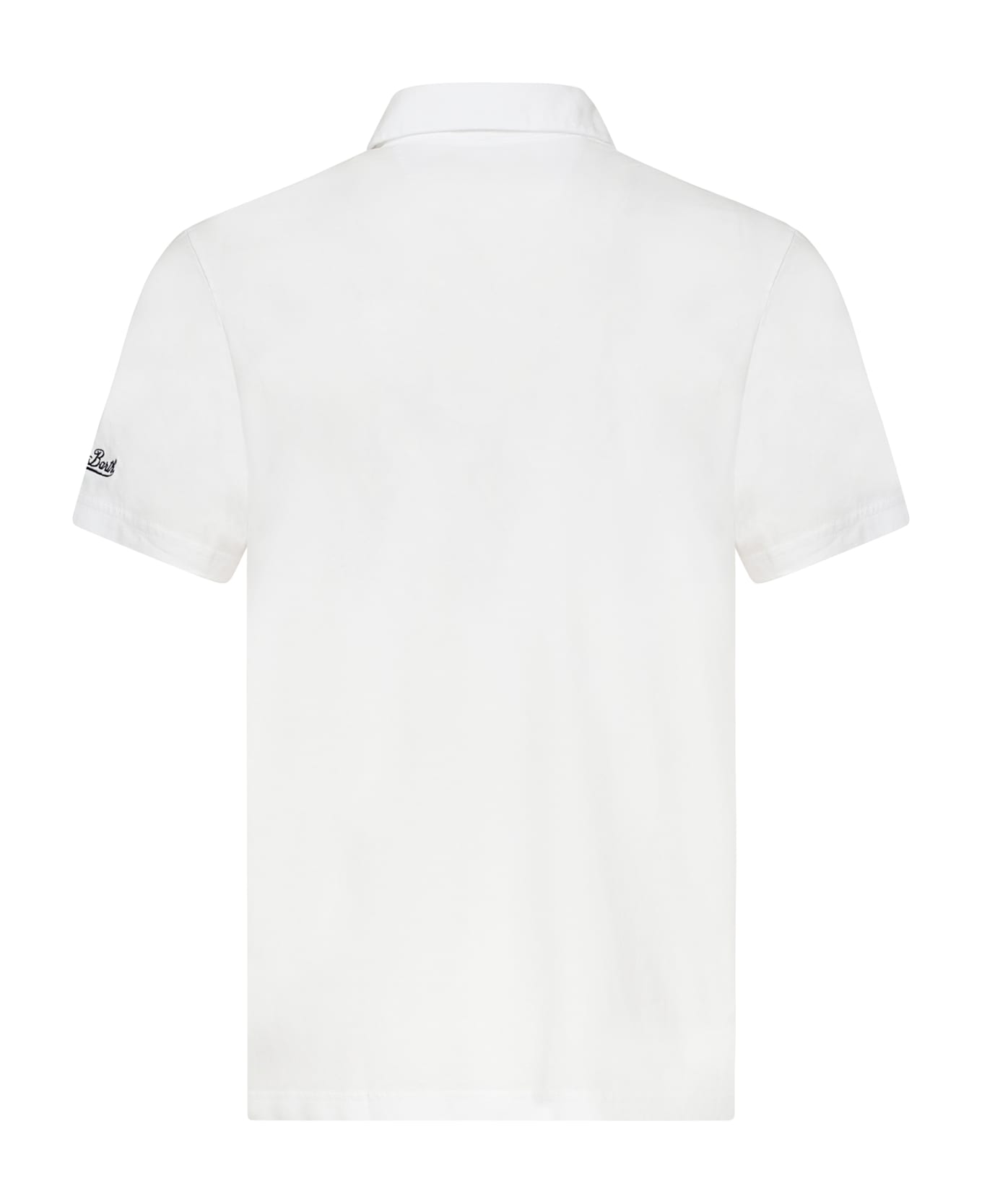 MC2 Saint Barth Brighton Polo With Logo - White