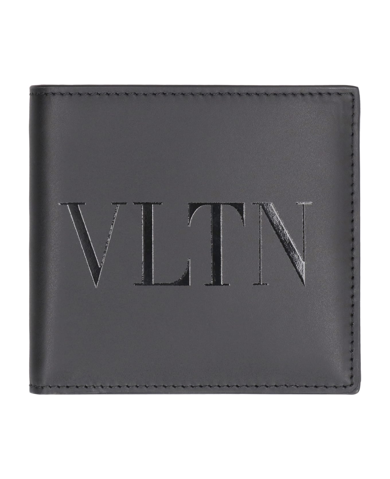 Valentino Garavani - Vltn Leather Flap-over Wallet - black