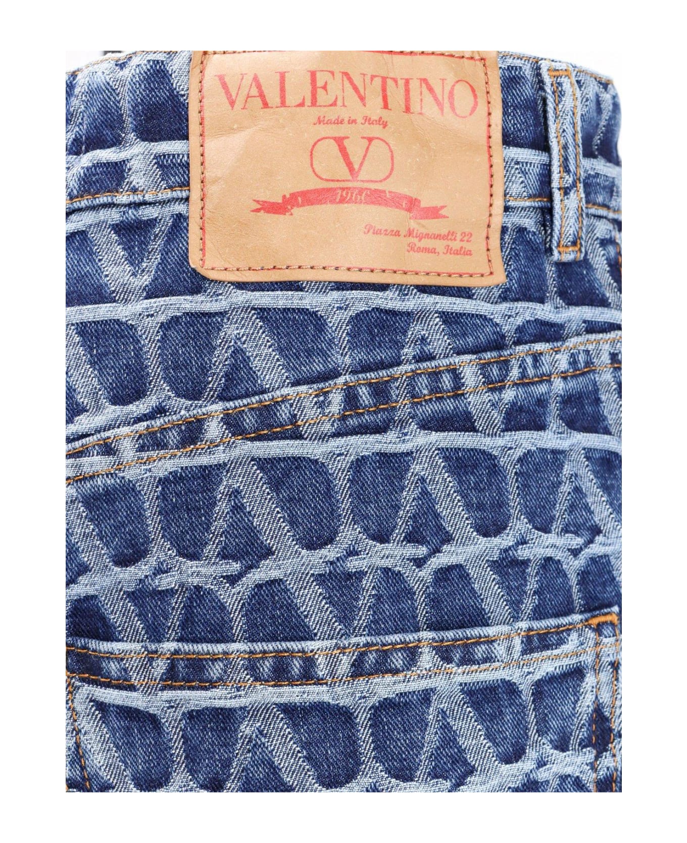 Valentino Toile Iconographe Monogram Jeans - Blue