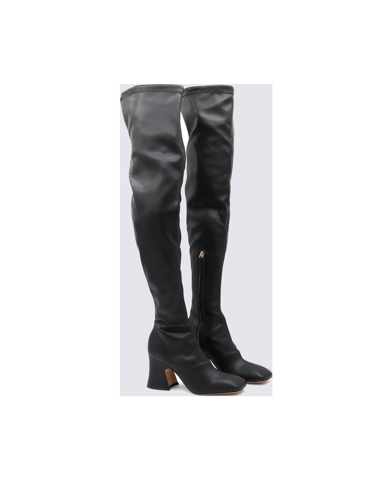 Chloé Black Leather Boots - Black