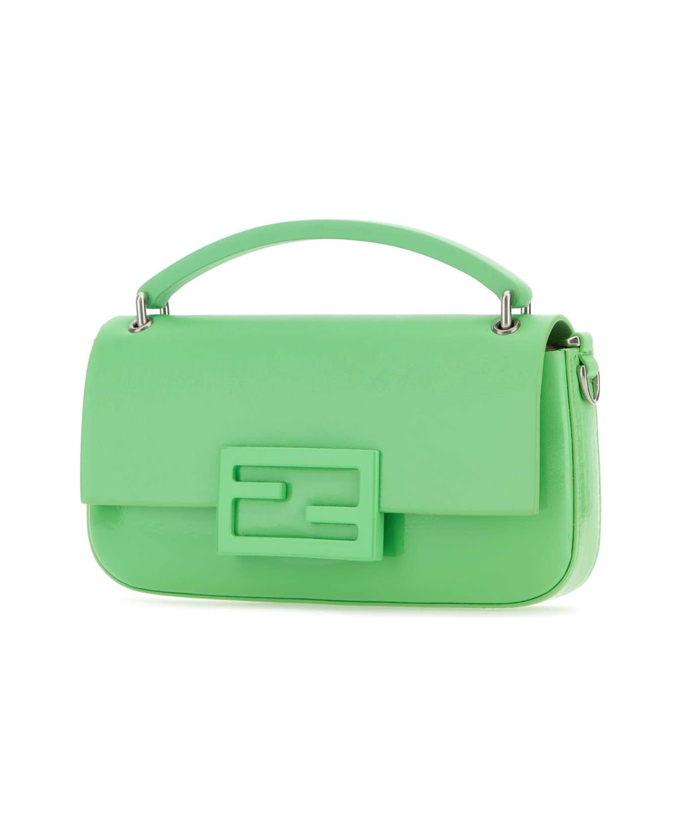 Fendi Pastel Green Leather Baguette Phone Case - GREEN