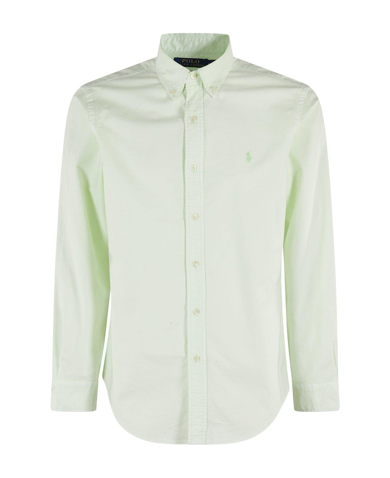 Ralph Lauren Logo Embroidered Long Sleeved Shirt - Leaf