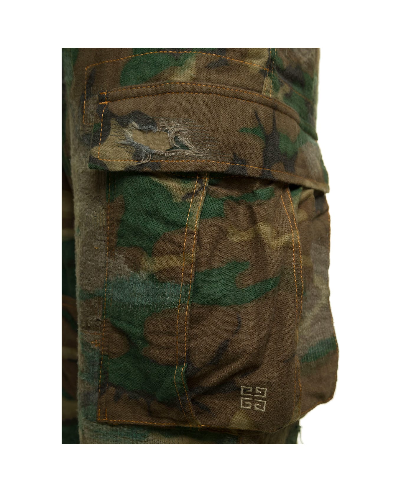 Givenchy Cargo Camouflage Washed Look - BROWNKHAKI ボトムス