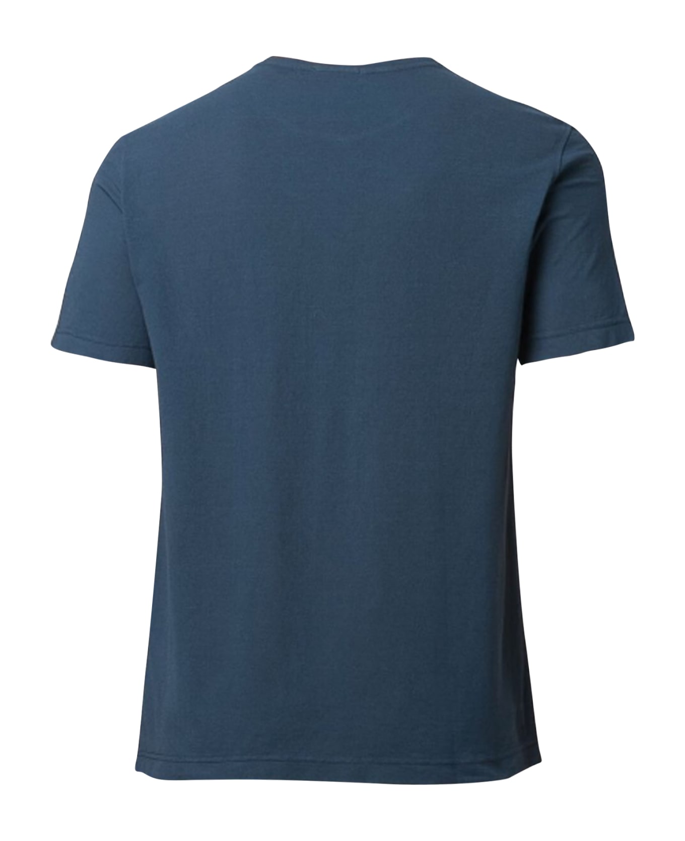 Drumohr Cotton Crew Neck T-shirt - NAVY