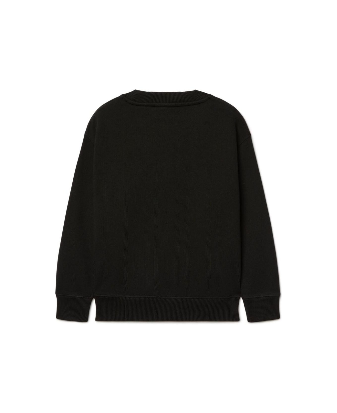 Off-White Black Crewneck Sweatshirt With Printed Logo On The Front In Cotton Boy - BLACK