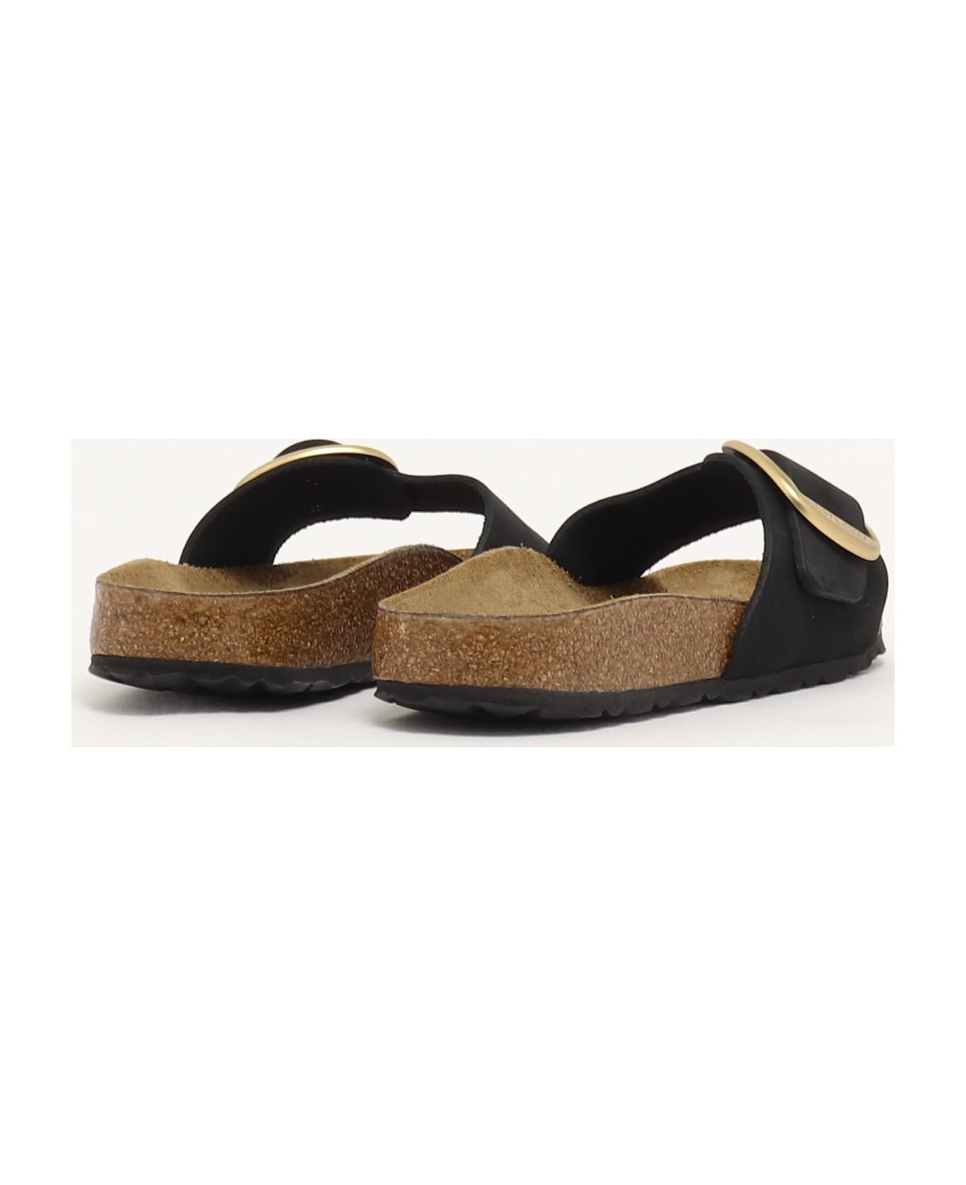 Birkenstock Madrid Big Buckle Nubuck Sandal - NERO