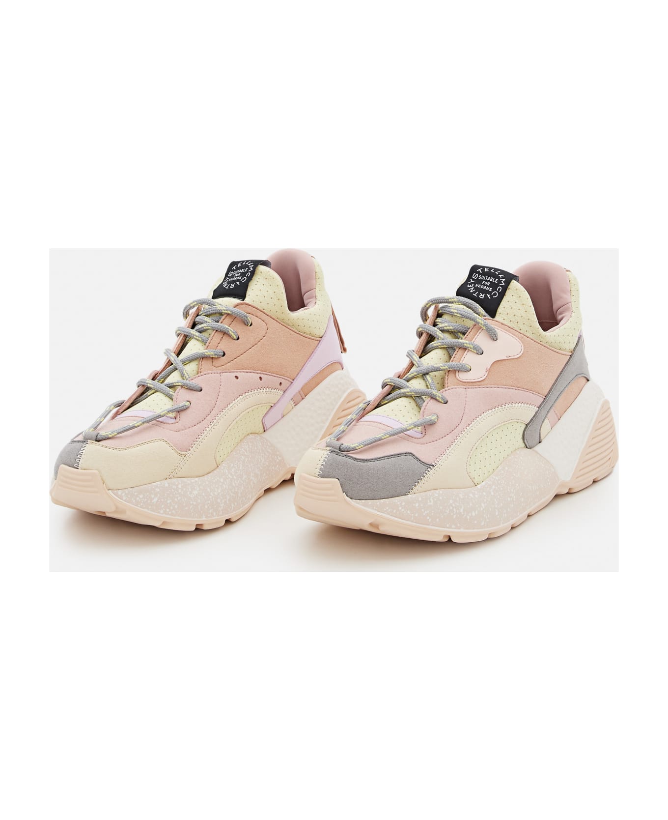 Stella McCartney Sneakers In Rose-pink Polyamide - MultiColour