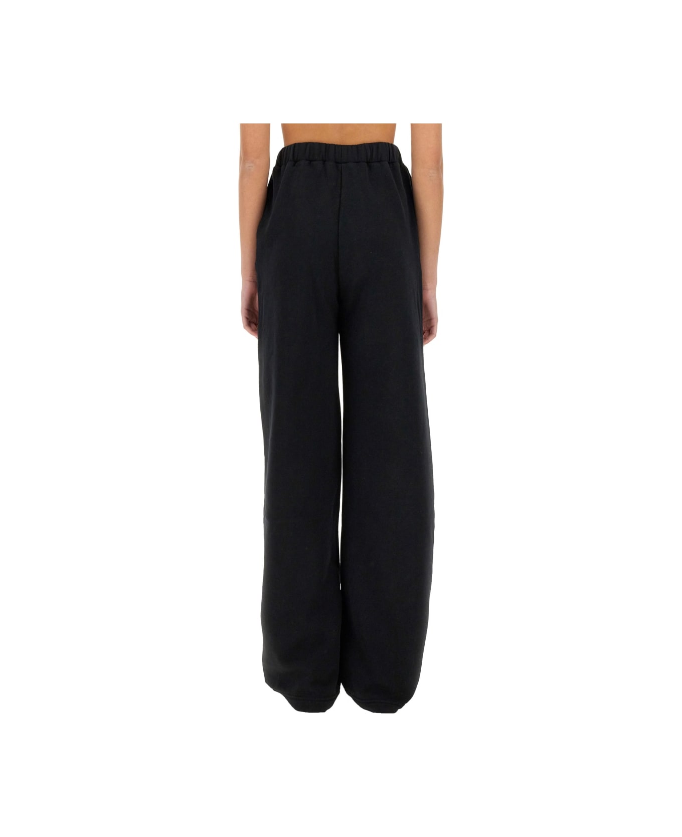 Rotate by Birger Christensen Cotton Fleece Pants - BLACK