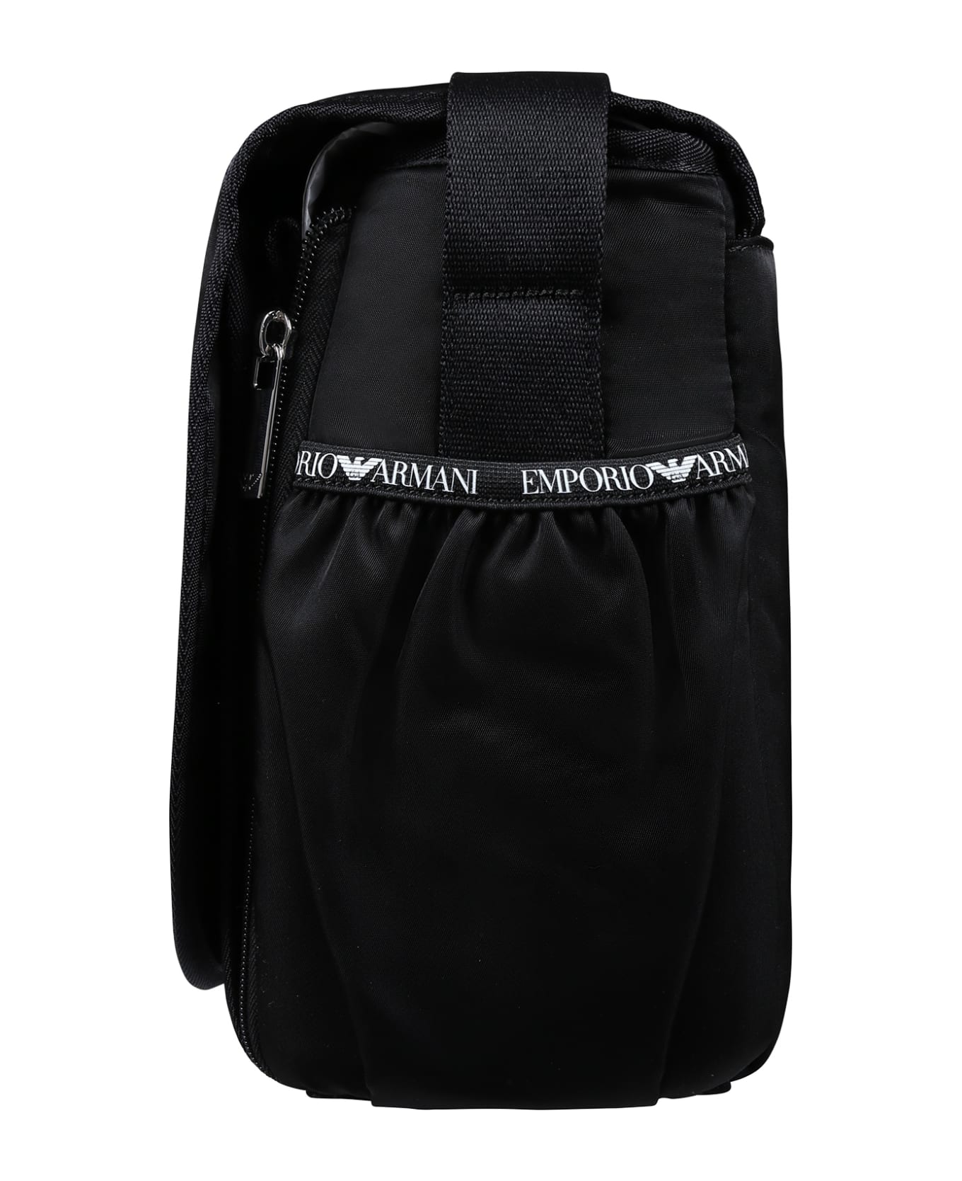Emporio Armani Black Mum Bag For Babykids With Logo - Black アクセサリー＆ギフト