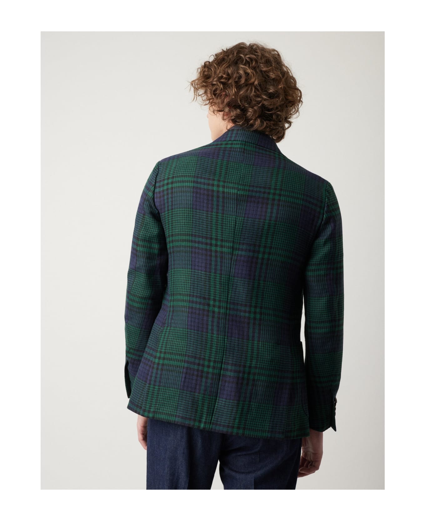 doppiaa Aaradeo Tartan Double-breasted Jacket